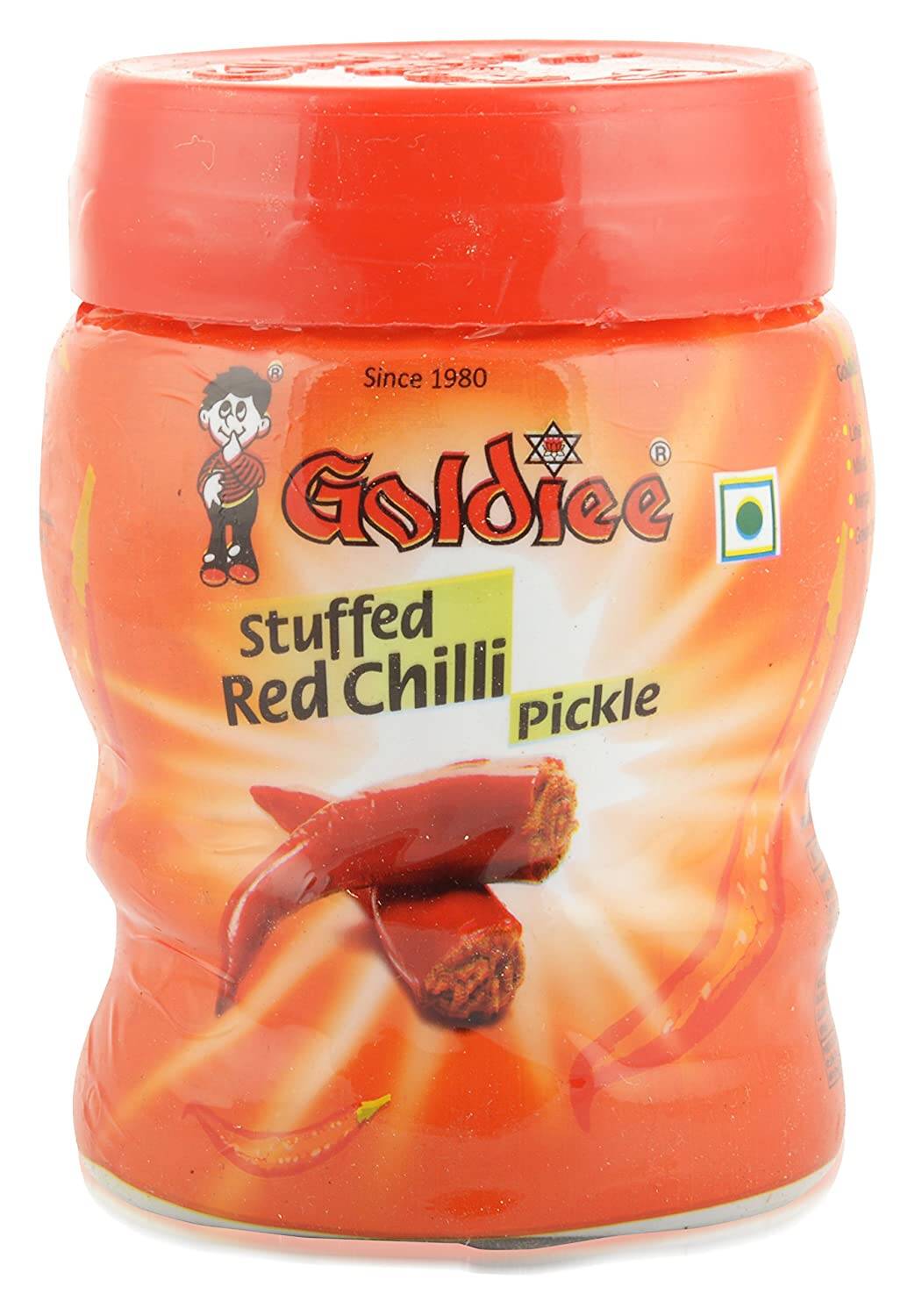 Goldiee Stuff Red Chilli Pickle 500 Gram