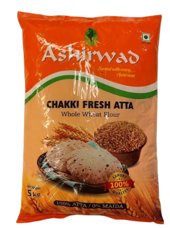 Ashirwad Chakki Fresh Atta 5 Kg